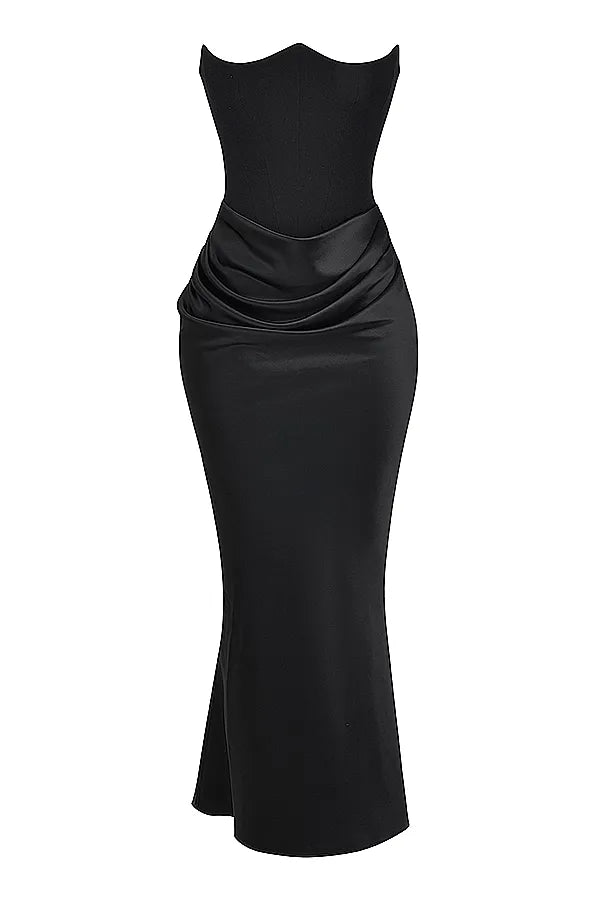Valentina Maxi Kleid - Schwarz