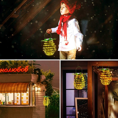 PineSunshine™ - Winter Ananaslamp Op Zonne-Energie