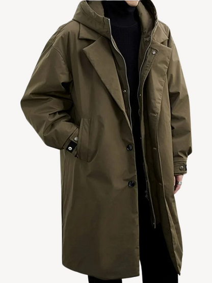 FELIX™ | ELEGANTER HOODED TRENCHCOAT