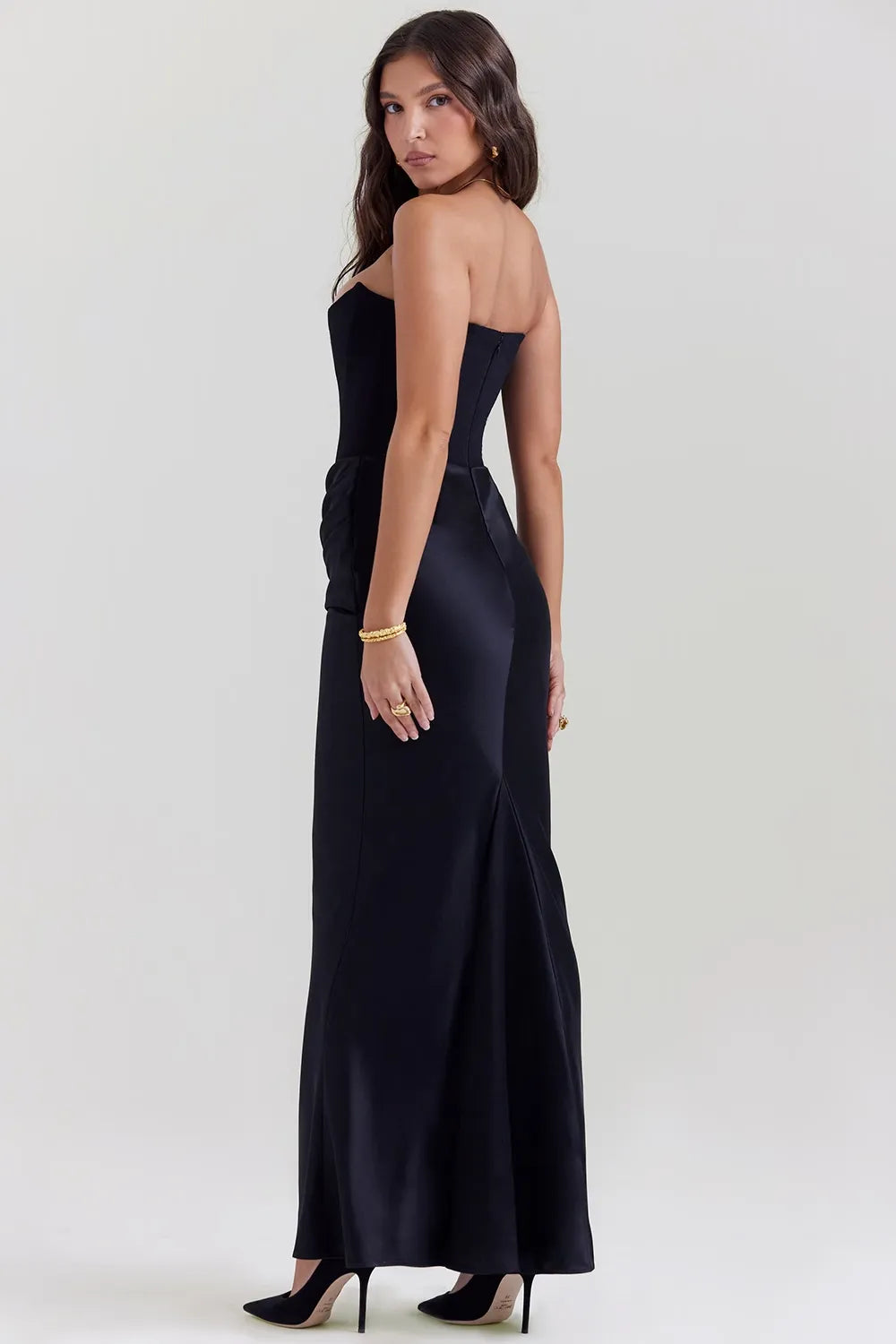 Valentina Maxi Kleid - Schwarz